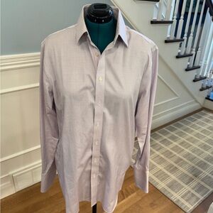 Charles Tyrwhitt Purple Check non iron French cuff Dress Shirt